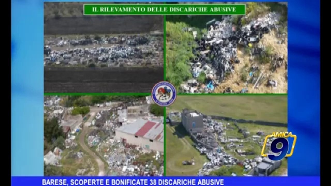 Barese, scoperte e bonificate 38 discariche abusive