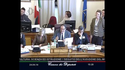 Roma - Seguito audizione Ministro Giannini (24.04.14)