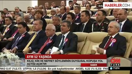Erdoğan, Haşim Kılıç'ın Konuşmasını Alkışlamadı