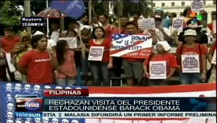 Protestas en Filipinas contra la visita de Obama