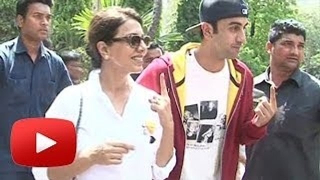 Ranbir Kapoor & Neetu Singh Casts VOTE | Lok Sabha Elections 2014