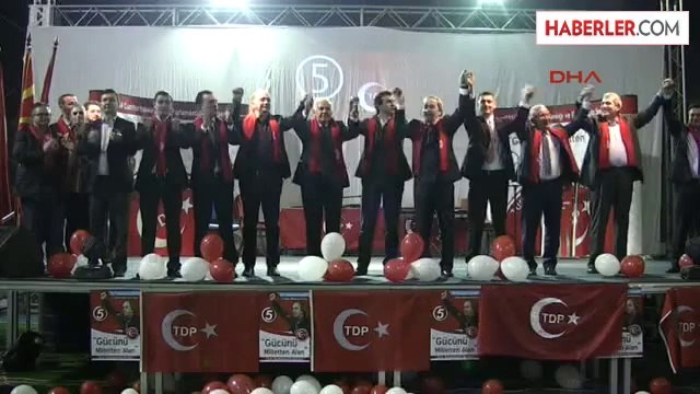 Makedonya'da Türk Demokratik Partisi Miting Düzenledi