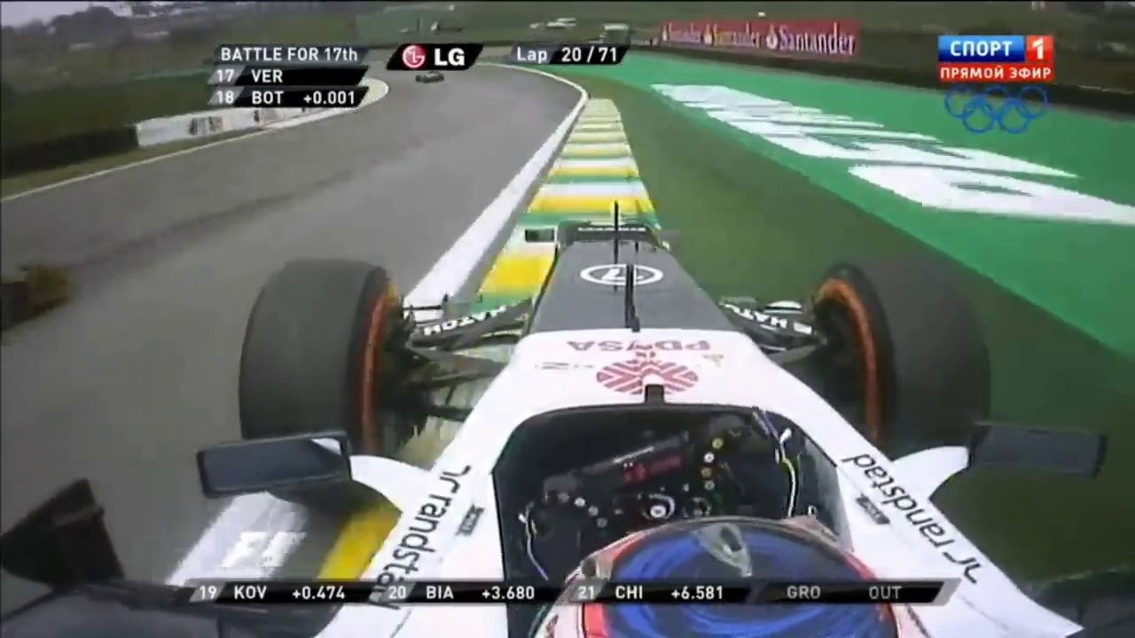 Formula 1 2013 Brasil overtakes