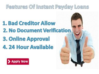 Instant Payday Loans- Easily Protect Your All Fiscal Crisis on time
