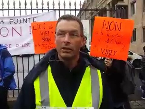 école de Virey: les parents d'élèves refusent une fermeture de classe.