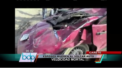 Pareja de esposos muere tras fatídico accidente en la carretera a Cañete