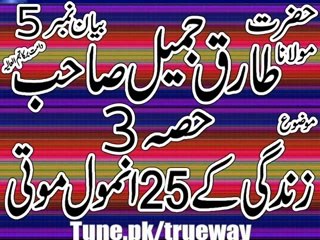 Moulana tariq jameel sb bayan ZINDAGI KE 25 ANMOL MOTI-3