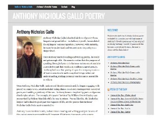 Anthony Nicholas Gallo Poetry Website - AnthonyNicholasGalloPoetry.com - Website Preview