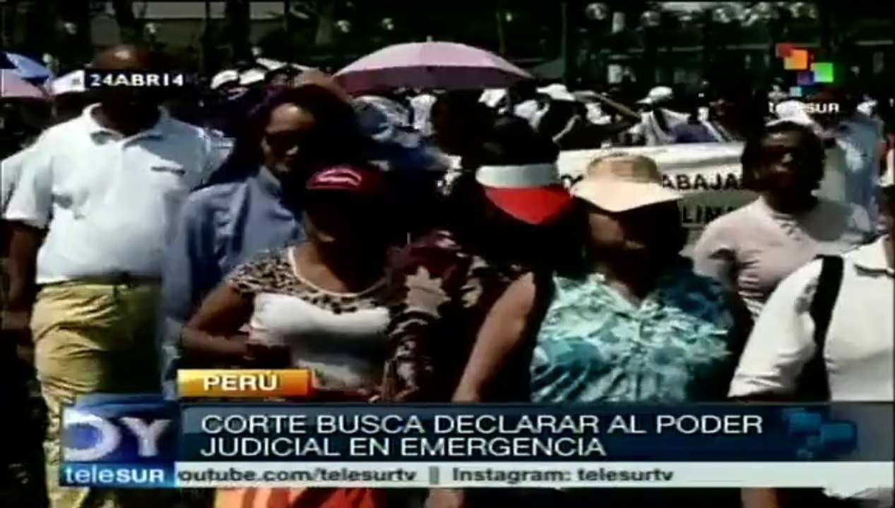 Cumple un mes la huelga de trabajadores judiciales de Perú