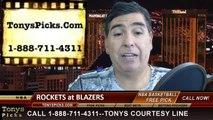 NBA Playoff Odds Game 3 Portland Trailblazers vs. Houston Rockets Pick Prediction Preview 4-25-2014