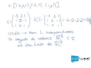 Determinar si los vectores son una base