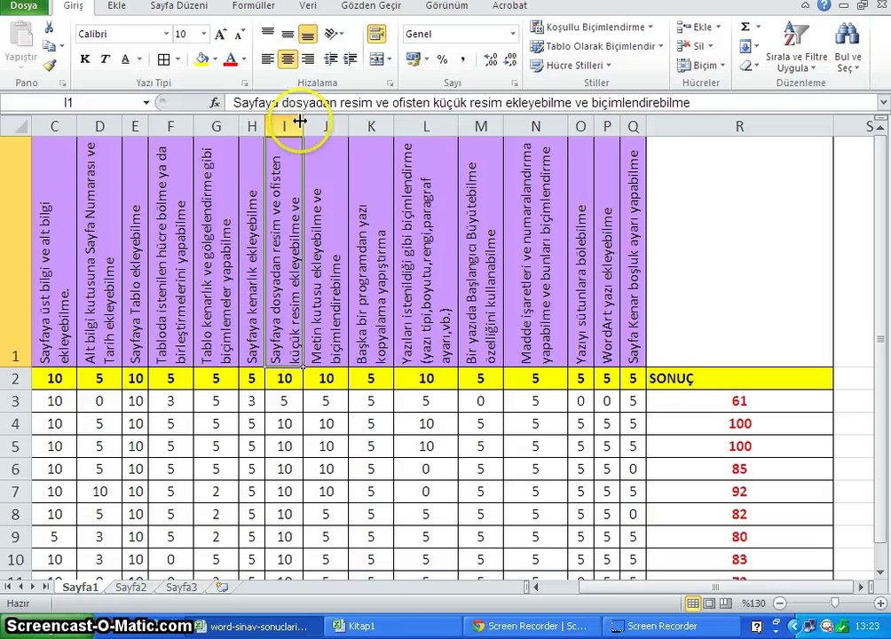 003- Microsoft Excel 2010 - Hizalama Grubu,Metin Kaydırma,Yönlendirme