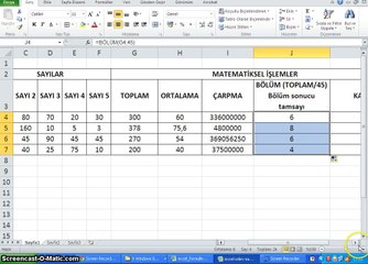 006 - Microsoft Excel 2010 - Sayısal Formüller