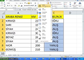017 - Microsoft Excel 2010 -  VE Mantıksal Formülü
