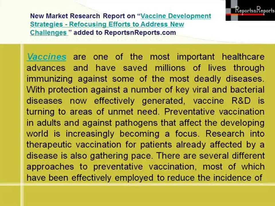 Vaccine Market – Competition, Opportunities & Investments