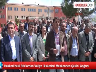 Hakkari'deki Stk'lardan Valiye 'Askerleri Meskenden Çekin' Çağrısı