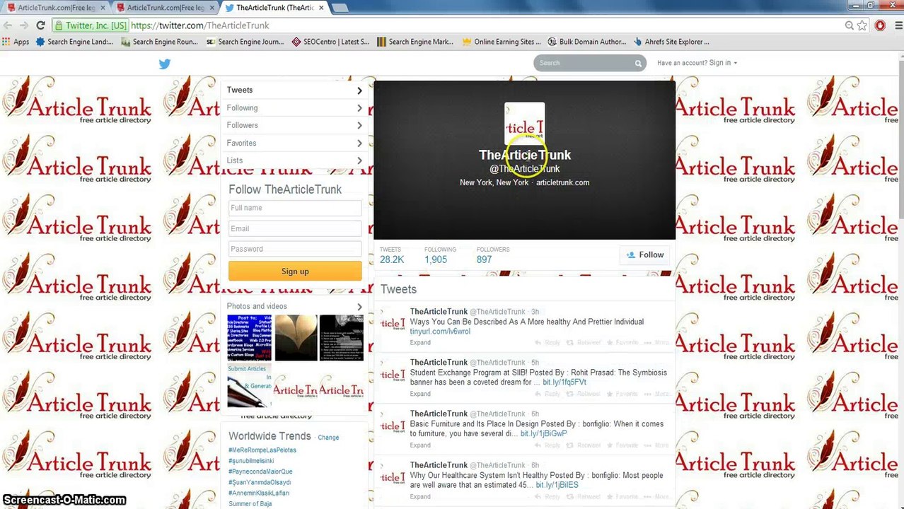 How to Submit Article On Article Trunk Directory