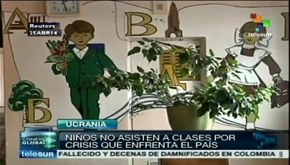 Disminuye asistencia escolar en este de Ucrania ante crisis política
