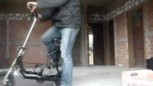 Amazing Patent! Homemade KICK SCOOTER with Motor from GASOLINE CHAINSAW!!!