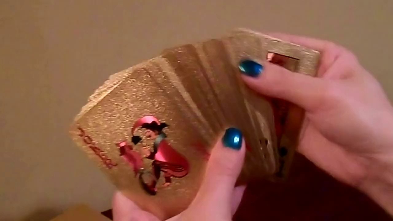 24K Gold Plated Poker Playing Cards
