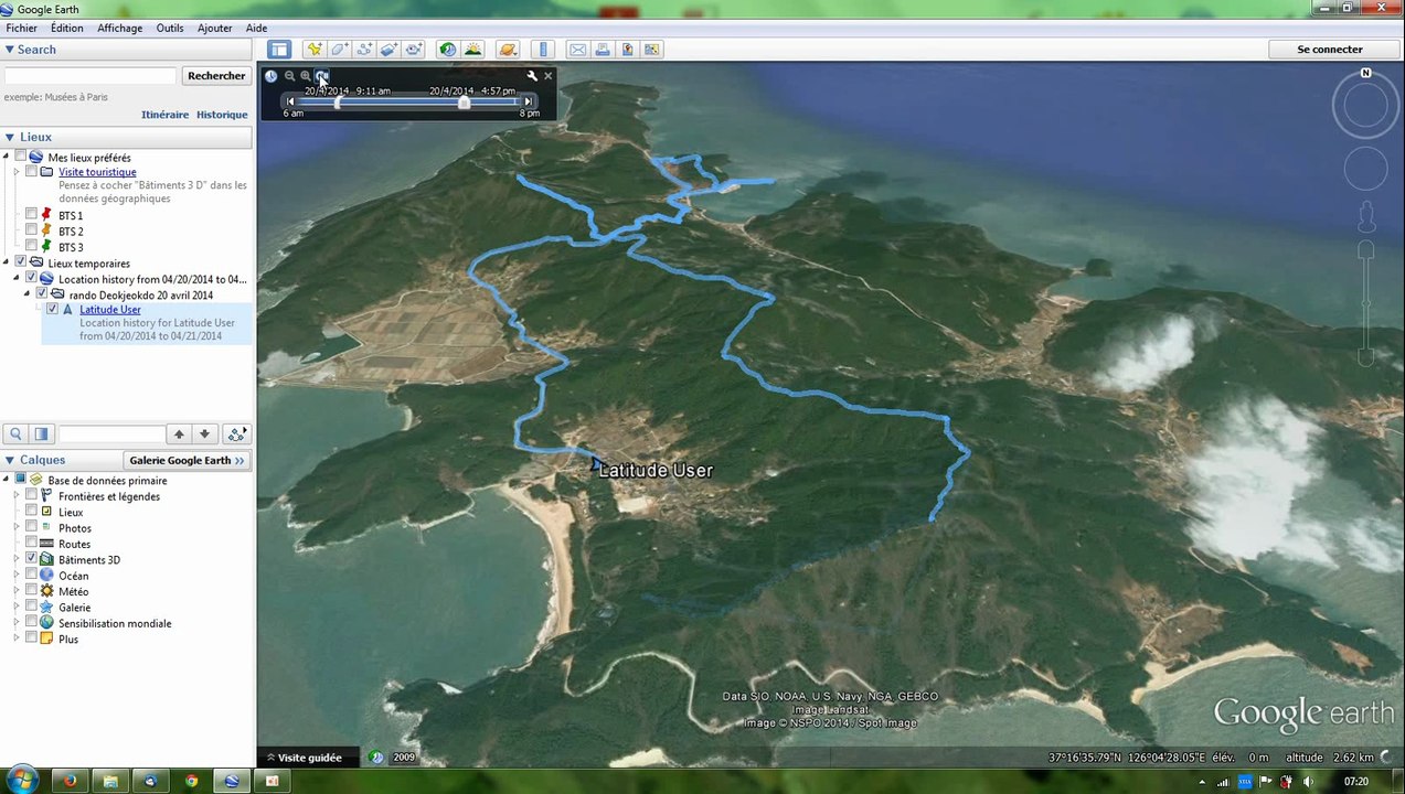 parcours google earth
