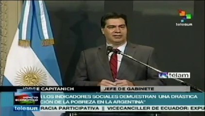 Gob. argentino considera que indicadores sociales han mejorado