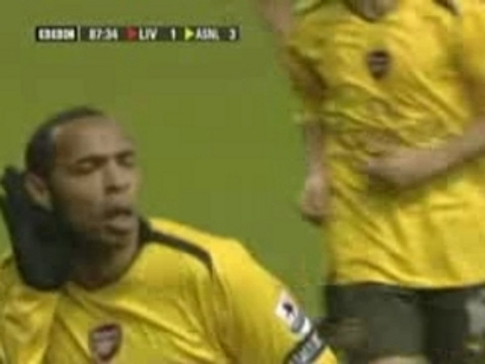 More replays of Henry goal + subbed off