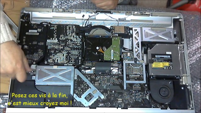 iMac 2009 27 pouces remontage pose des vis