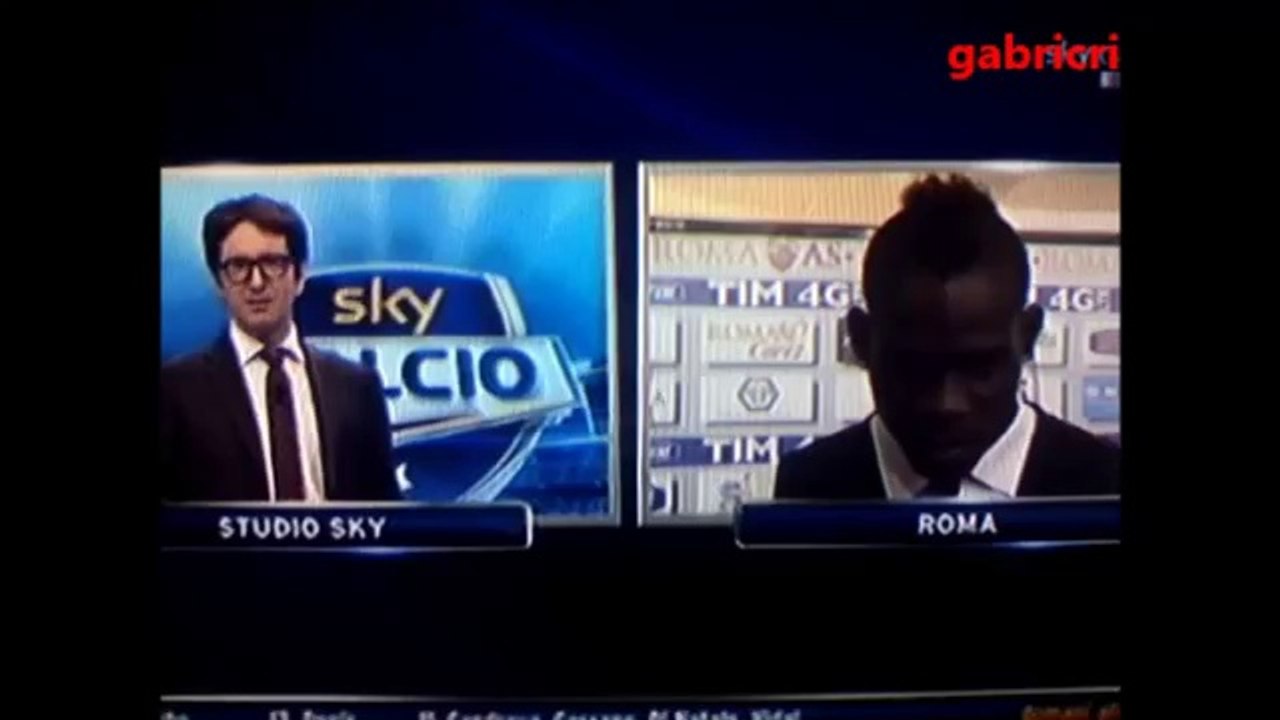 Roma Milan 2 0 Lite Balotelli a Sky con Marocchi Boban e Panucci