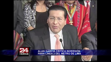 Alan García y Carlos Paredes se enfrentan por Línea 2 del Metro de Lima