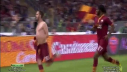 Miralem PjaniÄ‡ Fantastic Goal AS Roma vs AC Milan 2-0 25-04-2014 Amazing Goal