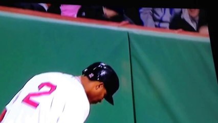 Classy Baseball fan snag ball tossed to kid