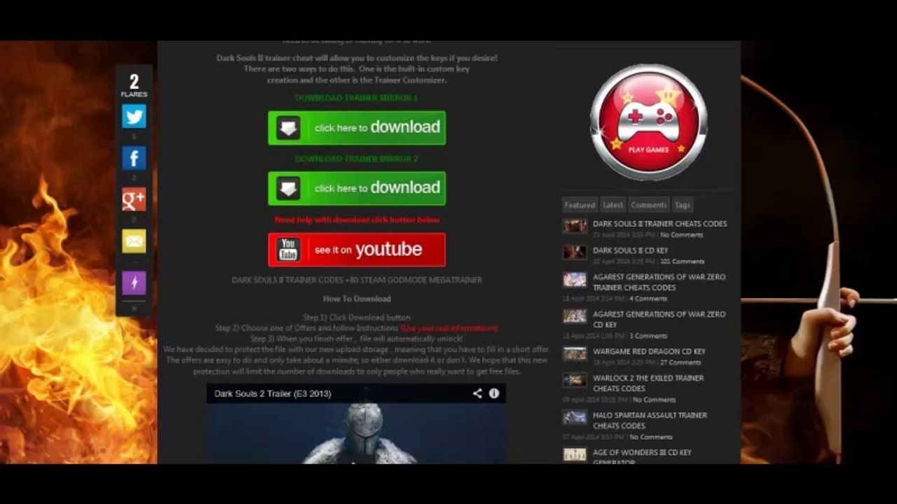 Dark Souls 2 trainer/hack/cheats SKIDROW