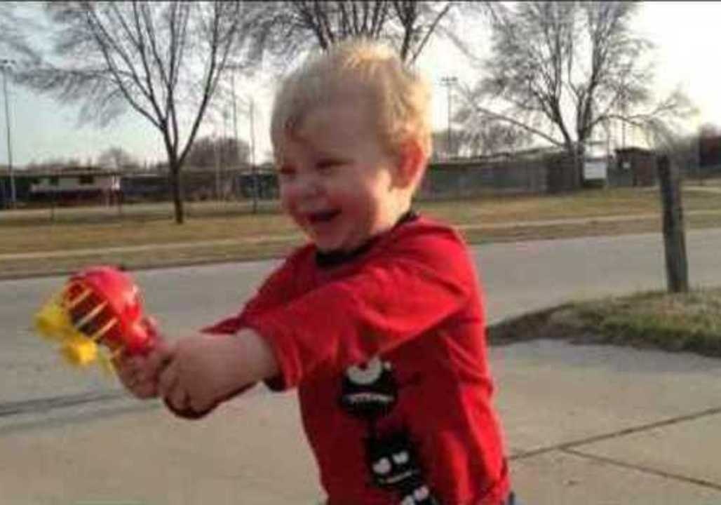 Toddler Psyched About New Bubble Gun