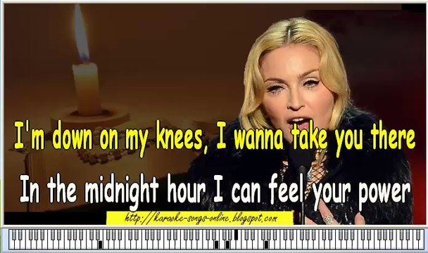 Madonna - Like a prayer -free karaoke songs online with lyrics on the screen and virtual piano