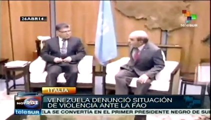 Jaua denunció ante la FAO agresiones contra el gobierno