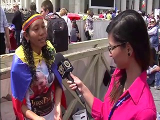Venezolanos en el Vaticano oran para que Juan Pablo II intervenga por "nuestra patria"