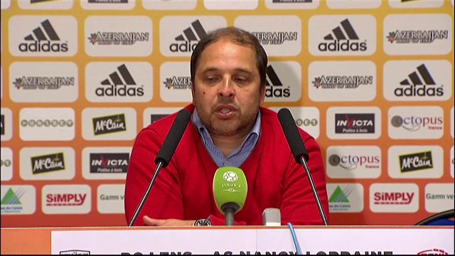 Conférence de presse RC Lens - AS Nancy-Lorraine (1-1) : Antoine KOMBOUARE (RCL) - Pablo CORREA (ASNL) - 2013/2014