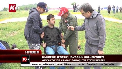 Balıkesir Sportif Havacılık Kulübü’nden  Akçaköy’de Yamaç Paraşütü Etkinlikleri…