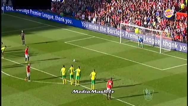 هدف مانشستر يونايتيد الاول في نوريتش سيتي - روني - تعليق حفيظ الدراجي - 26/4/2014