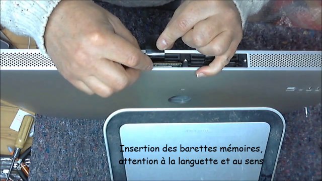 iMac 2009 27 pouces remontage insertion barettes mémoire