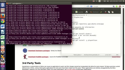 Instalacion Wine y PlayOnLinux