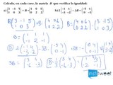 Operaciones con matrices. Ejemplo resuelto