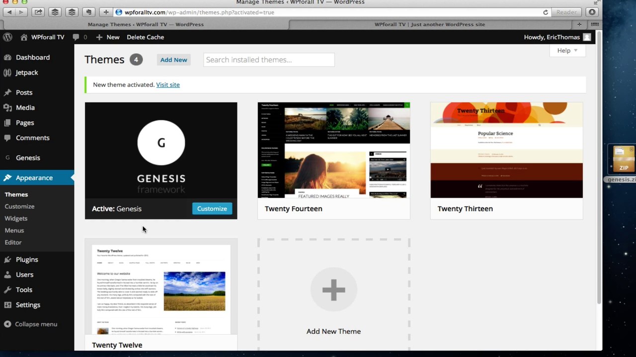 How to install a Wordpress Theme - Web Design Course (Part 4 of 12)