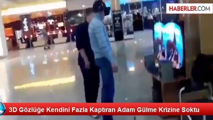 3D Gözlüğe Kendini Fazla Kaptıran Adam Gülme Krizine Soktu