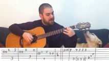 Fingerstyle Tutorial Skyscraper - Guitar Lesson w TAB (HD)