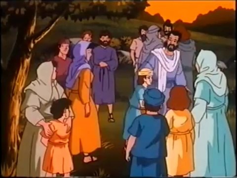 La multiplicacion de los panes y peces (dibujos animados)