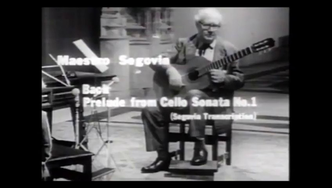 Andres Segovia - Segovia Plays Bach (1965) - Prelude from Cello Sonata No.1 BWV 1007_large