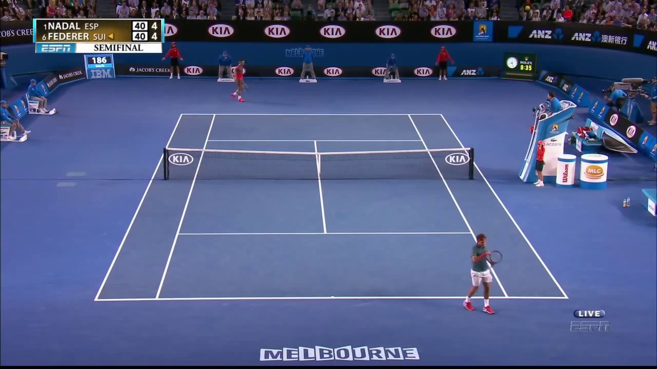 Australian Open 2014 1/2 Final - Rafael Nadal vs Roger Federer