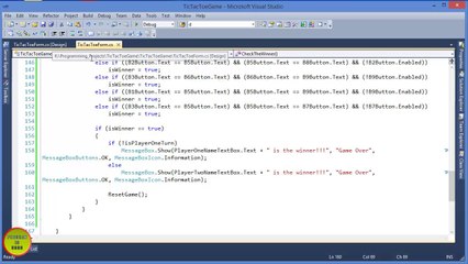 P4 - C# Designing Tic Tac Toe Game In Urdu - Coding Settings